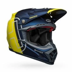Bell Helmets Moto-9 Flex (Large) (Husqvarna Gotland Gloss Matte/Gloss Blue/Hi-Viz)
