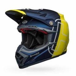 Bell Helmets Moto-9 Flex (Medium) (Husqvarna Gotland Gloss Matte/Gloss Blue/Hi-Viz) -Bell bell helmets moto 9 flex medium husqvarna gotland gloss mattegloss bluehi viz bl 7122599 65281.1607644972