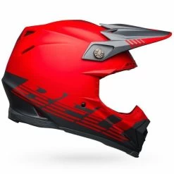 Bell Helmets Moto-9 Flex (Medium) (Louver Matte Gray/Red) -Bell bell helmets moto 9 flex medium louver matte grayred bl 7122611 07160.1607476960