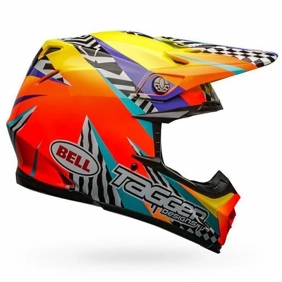 Bell Helmets Moto-9 MIPS (Medium) (Tagger Breakout) (Gloss Orange/Yellow) 10 Bell Helmets Moto-9 MIPS (Medium) (Tagger Breakout) (Gloss Orange/Yellow) - Image 8