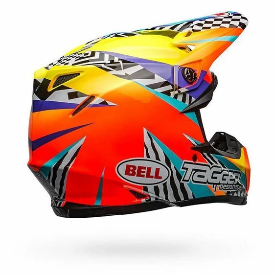 Bell Helmets Moto-9 MIPS (Small) (Tagger Breakout) (Gloss Orange/Yellow) 6 Bell Helmets Moto-9 MIPS (Small) (Tagger Breakout) (Gloss Orange/Yellow) - Image 4