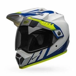 Bell Helmets MX-9 Adventure MIPS (XL) (Dash Gloss) (White/Blue/Hi-Viz) -Bell bell helmets mx 9 adventure mips xl dash gloss whitebluehi viz bl 7110321 48671.1607491362